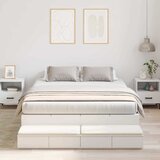  Krevet s ladicama s ladicama Bijelo 140 cm Konstruirano drvo | shoptok.hr