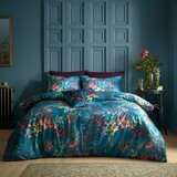 Catherine Lansfield Plavozelena posteljina za bračni krevet/za produženi krevet od samta 230x220 cm Bridgerton Romantic Floral – | shoptok.hr
