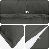  Presvlaka za jastuk 2 pcs HOUTEN Tamnosiva 50 x 70 cm Baršun | shoptok.hr