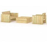 The Living Store Vrtna sedežna garnitura 3-delna impregnirana trdna borovina - Vrtna Sedežna Garnitura, (21422457) | Shoptok.si