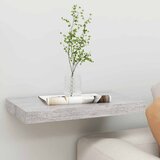  Plutajuća zidna polica siva boja betona 50 x 23 x 3,8 cm MDF | shoptok.hr