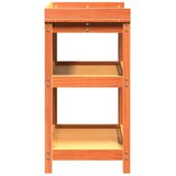  Stol za sadnju s policama smeđi 82,5 x 45 x 86,5 cm od borovine | shoptok.hr