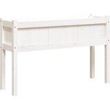 Maison Chic Vrtno korito - Greda - Cvetlični Lonec z nogami belo 110x31x70 cm trdna borovina, (21789646) Cene