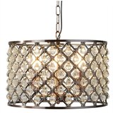 Searchlight Marquise Stropna svetilka s 3 lučmi, bakrena, s steklenimi kristali, E14, (22101056) | Shoptok.si