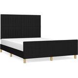  Okvir za krevet bez madraca crni 140 x 190 cm od tkanine | shoptok.hr