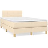  s oprugama i madracem krem 120 x 200 cm od tkanine | shoptok.hr