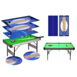  Multifunkcionalni sto 6/1 5ft (bilijar, snooker, air hockey,stoni tenis, kuglanje, shuffleboard) | ePonuda.com