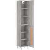 vidaXL Visoka omara siva sonoma 34,5x34x180 cm inženirski les | Shoptok.si