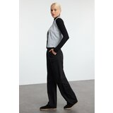 Trendyol Black Pleated Low Waist Wide Leg Trousers | Shoptok.si