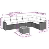 vidaXL 8-dijelni set vrtnih sofa od poliratana s jastucima bež | shoptok.hr