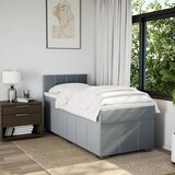  Okvir kreveta s oprugama i madrac svjetlosivi 90x200cm tkanina | shoptok.hr