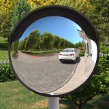 vidaXL Vanjsko konveksno prometno ogledalo crno Ø 60 cm polikarbonatno | shoptok.hr