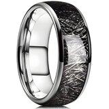 IZMAEL Prsten PU-32730 - Srebrna/Crna/55mm | shoptok.hr
