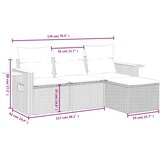  4-dijelni set vrtnih sofa od poliratana s jastucima crni | shoptok.hr