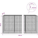  Gabion s žicom debljine 3,5 mm i mrežom 5x5 cm 1200x50x150 cm | shoptok.hr