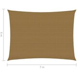  Senčno jadro 160 g/m² taupe 6x7 m HDPE | Shoptok.si