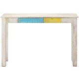 Maison Chic konzolna miza - miza ob steni bela 115x35x77 cm robusten mangov les, (21785975) Cene