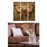 Wallity MDF120074542 multicolor decorative mdf painting (3 pieces) Cene