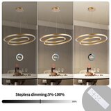  brilagi-led prigušiva viseća lampa na sajli twister LED/75W/230V, prečnik 70 cm, zlatna + daljinski upravljač | Eponuda.com