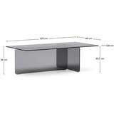 Kave Home Siva steklena mizica 60x120 cm Zaren – | Shoptok.si