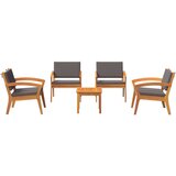  Set od 5 komada za bistro s jastučićima od akacijinog drveta | shoptok.hr