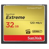 San Disk CF 32GB Extreme 120 MB/s, 85MB/s write cene