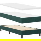 Box Spring Postelja z Vzmetnico Temno Zeleno 80x200 cm Žamet, (22050285) | Shoptok.si