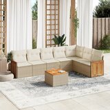  8-dijelni set vrtnih sofa od poliratana s jastucima bež | shoptok.hr