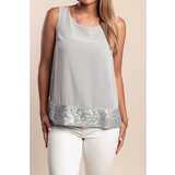 Fenzy Top Z Bleščicami, Siva | Shoptok.si