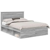 Konstrukcija postelje z vzglavjem Siva Sonoma 140 x 200 cm, (5000103748) | Shoptok.si