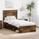  Okvir za krevet s madracem Dimljeni hrast 100 x 200 cm | shoptok.hr