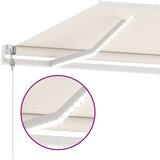 vidaXL Avtomatska tenda LED + senzor 600x300 cm krem | Shoptok.si