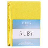 AmeliaHome Plahta s gumom Ruby 140-160x200 cm, žuta | shoptok.hr