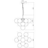 Redo 01-2940 - Luster na sajli AGAPE 10xE14/28W/230V zlatna | Eponuda.com