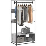 vidaXL Garderobna omara siva sonoma 90x50x180 cm inženirski les | Shoptok.si