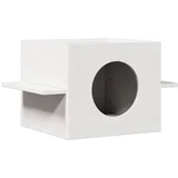 vidaXL Kuća za mačke bijela 51x35x30 cm od masivne borovine