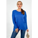 Kesi Sweater with front pockets cornflower blue | Shoptok.si