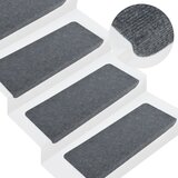 vidaXL Samoljepljivi otirači za stepenice 15 kom 65 x 28 cm sivi Cijene