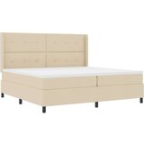 Box spring krevet s madracem Krema 200 x 200 cm tkanina | shoptok.hr