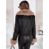 DStreet Kurtka skórzana damska z futerkiem czarna | Shoptok.si