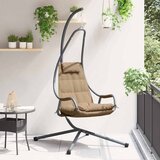  Viseća jaja stolica Sivo-smeđa 94 x 107 x 196,5 cm Čelik | shoptok.hr