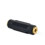 adapter spojnik 3,5mm female stereo to 3,5mm female stereo, GEMBIRD A-3.5FF-01, black