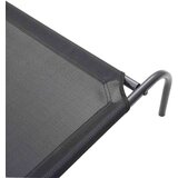 vidaXL dvignjena pasja postelja črna 130x80x20 cm tekstilen in jeklo | Shoptok.si