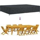 vidaXL Prevleka za zunanje pohištvo Črna 400 x 300 x 70 cm 420D | Shoptok.si
