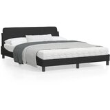 vidaXL Posteljni okvir z vzglavjem črn 160x200 cm žamet | Shoptok.si