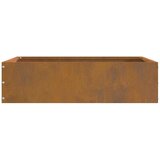 vidaXL Robovi trave Rjav 50 x 50 x 13 cm Vremensko odporno jeklo | Shoptok.si