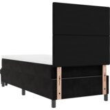 vidaXL Postelja s podlago z blazino in benchom Črna 80x200 cm Žamet | Shoptok.si