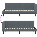  Kutni okvir kreveta Tamno siva 80 cm x 200 cm Baršun | shoptok.hr