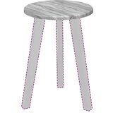 vidaXL Nepremična površina Siva sonoma 30 x 30 x 1.5 cm | Shoptok.si