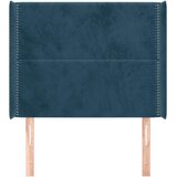  Uzglavlje s ušima tamnoplavo 83x16x118/128 cm baršunasto | shoptok.hr